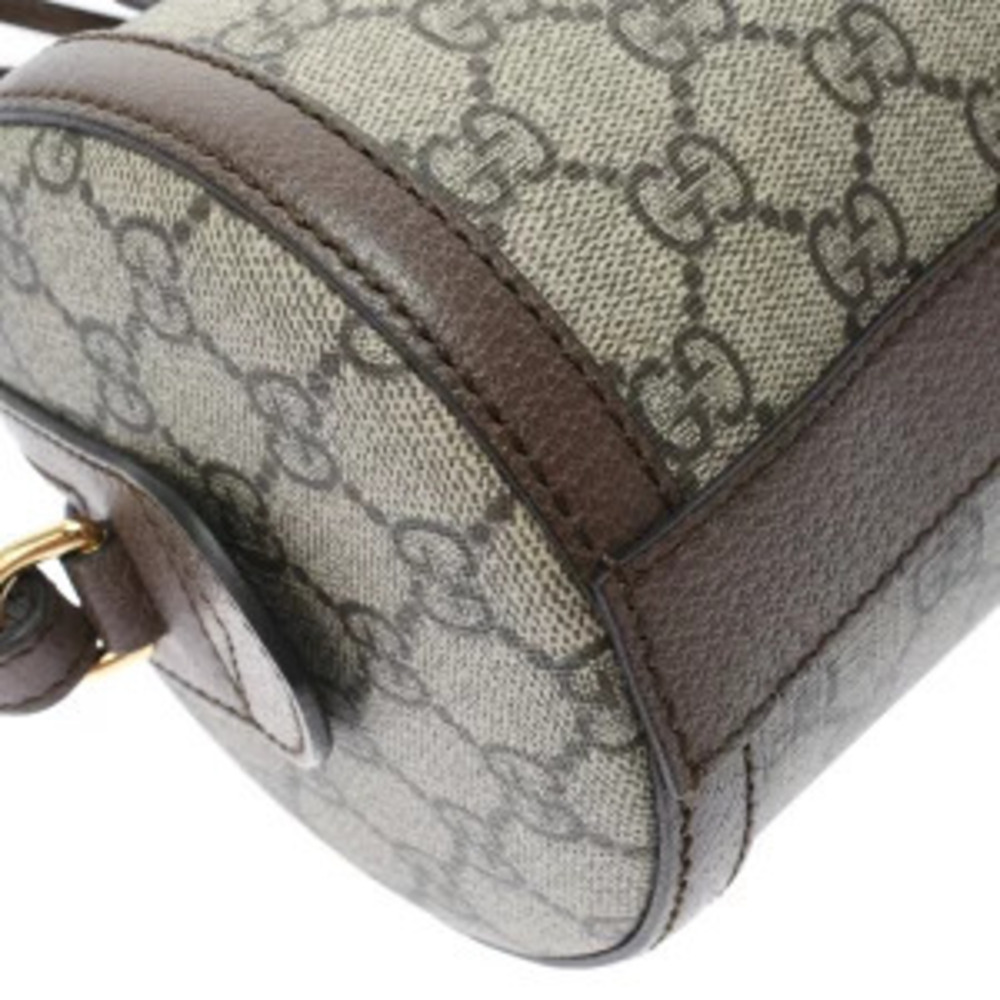 Gucci Ophidia GG Boston Bag Beige Brown Supreme Canvas Leather Shoulder - Picture 7 of 9